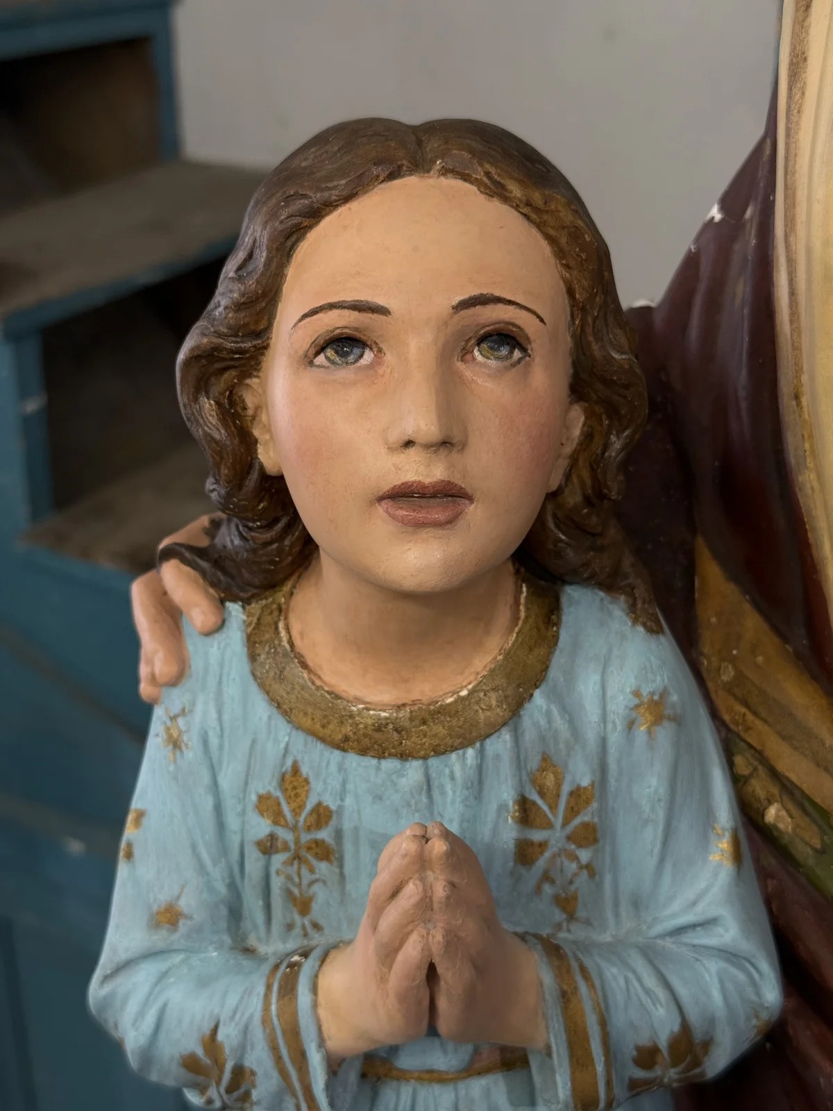 Visage de la sculpture après restauration